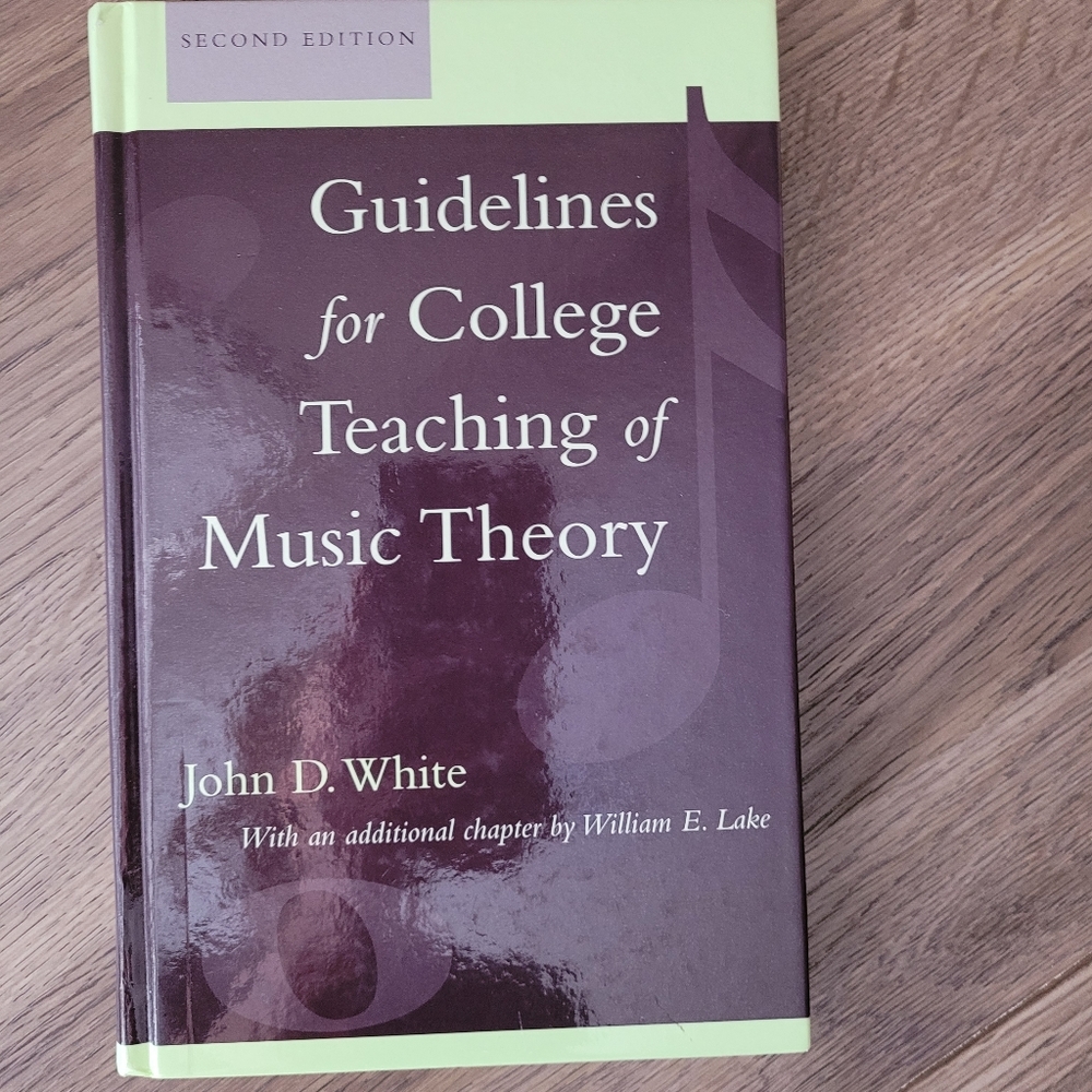 BRAND NEW! "Guidelines For College Teaching of Music Theory"